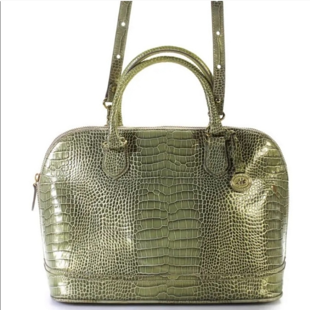 Brahmin Green Shoulder Bag Vintage